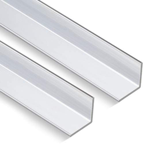 Blulu 2 Pcs Aluminum Angle Stock