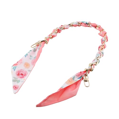 Image of Silk Scarf Purse Chain Strap Handbag Handle Replacement Elegant Bag Decoration for Ladies Bag