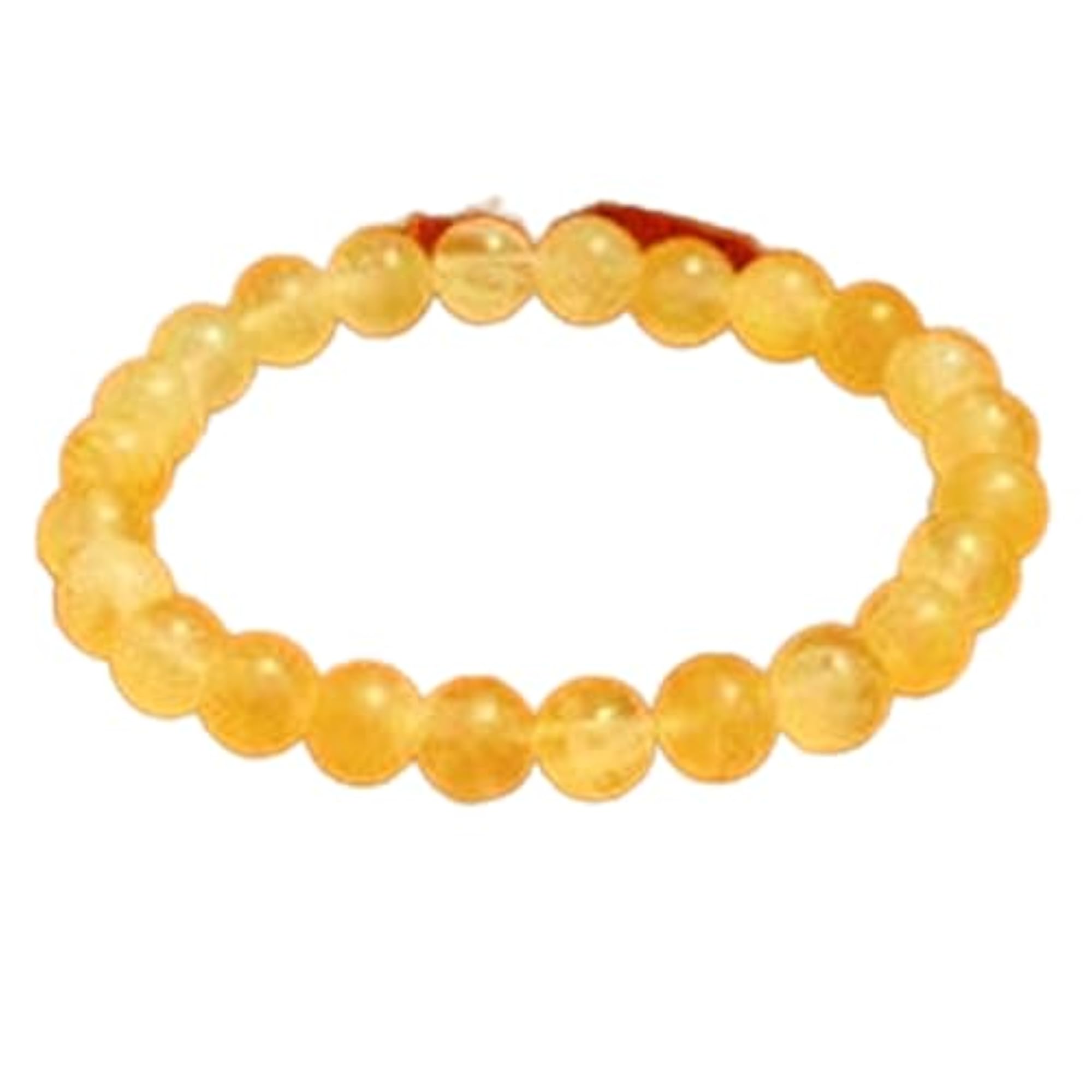 Unisex Golden Honey Calcite Bead Stretchable Bracelet