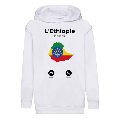 Sweat à capuche enfant Éthiopie vêtement voyage patrimoine pour fille garçon