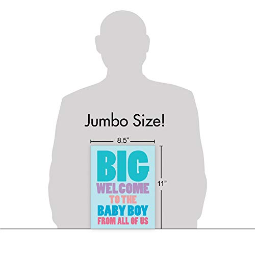 Nobleworks, Hilarious New Baby Congratulations Card, Pregnancy Notecard W/Envelope, From All Of Us (8.5 X 11 Inch), Big New Baby Boy J6854Bbg-Us #TOP5