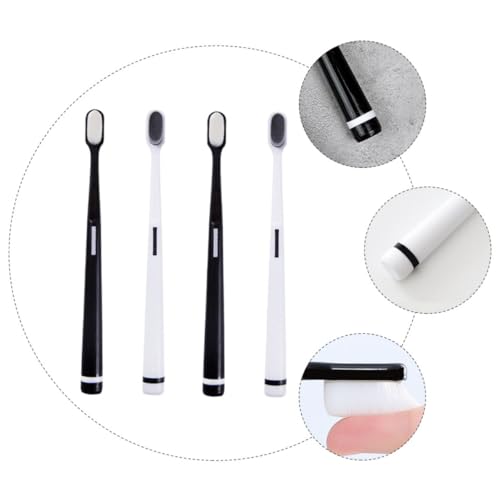 TOGEVAL 4 Stück Weiche Zahnbürsten für Empfindliches Zahnfleisch Erwachsene und Schwangere Sanfte Reinigung Kompakt Leichte Handzahnbürste zur Mundpflege – Bild 4