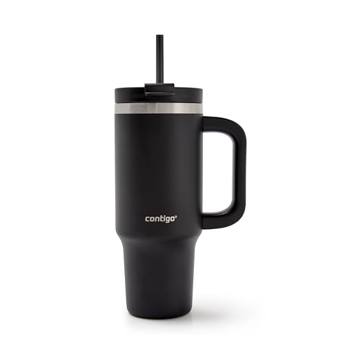 Contigo Streeterville 30oz Tumbler, Stainless Steel Vacuum Insulated, Leak-Proof, Cold for 29 Hours, Fits in cupholders, Licorice