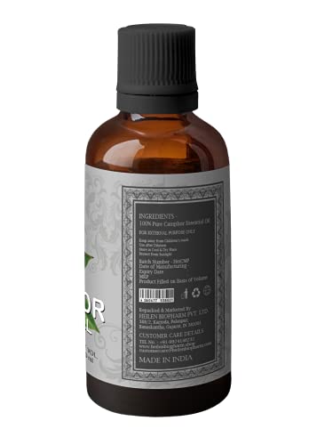 Image of Heilen Biopharm Camphor Essential Oil - 100 mL Per Bottle Pack of 1, For Aromatheraphy & Insect Repellent (Cinnamomum camphora)