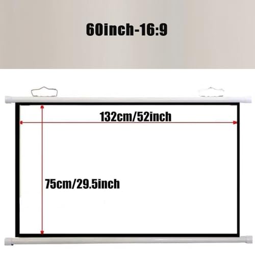 Pantalla manual para proyector 60 pulg 16:9 miniatura 7