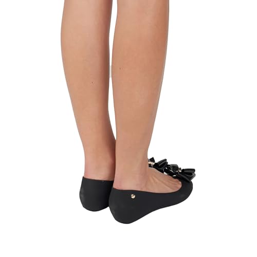 Bismaa Womens Black Jelly Shoes with Bow, UK 8 - Image 4