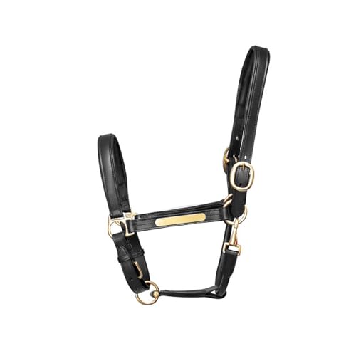 Hy Leather Head Collar(Black, Full)