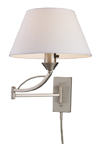 Elk 17016/1 Wall Sconce, 12W X 17D X 24H, Satin Nickel