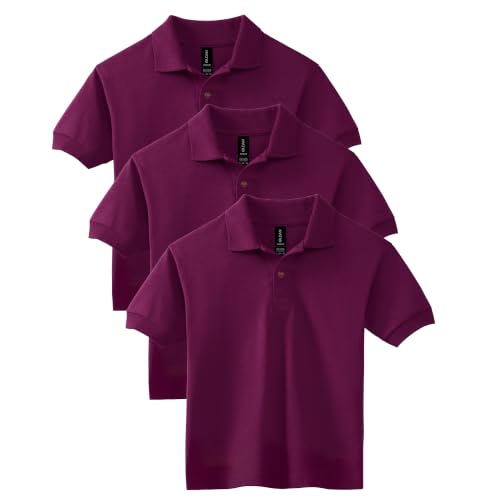 Image of Gildan Kids' DryBlend Short Sleeve Polo, Style G8800b, 3-Pack
