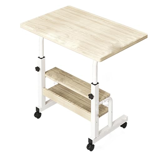 Table de lit d'hôpital et bureau d'ordinateur à roulettes jaune - 2