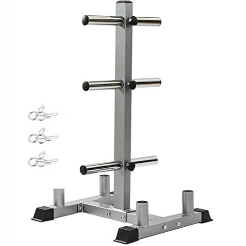 Printasaurus 2In Weight Plate Rack Tree Olympic Weight Organizer Storage Stand with 6 Circlip