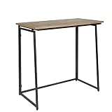 LEFEDA Mesa de Centro (81 x 40 x 74) Color Madera Original Todo-en- Plegable sin Instalación Mesa de Porche de Hierro Mesa Consola Mesa Auxiliar Mesa Auxiliar
