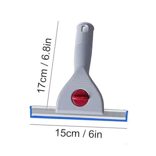 Image of Window Glass Cleaning Squeegee Rubber Scraper for Car Home Bathroom Cleaning (6IN /15CM, Blue)