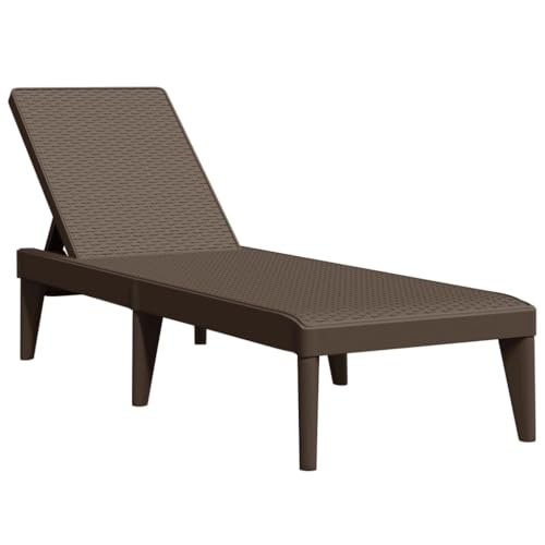 vidaXL Sun Lounger Brown Polypropylene 73.2