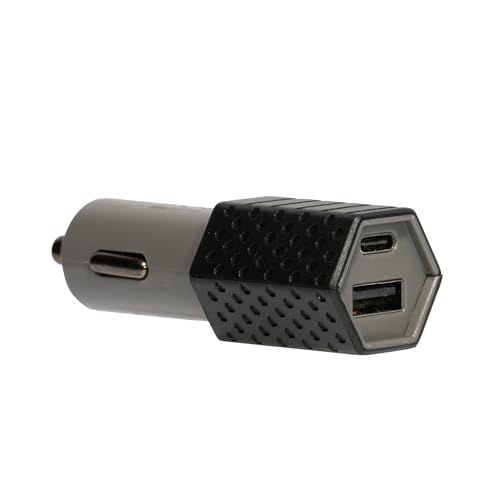 CAT Dual USB Car Adapter - 32W USB A to USB C Car Charger Adapter Dual Port USB Type A to Type C Fast Charger Car Tablet or Phone Charger