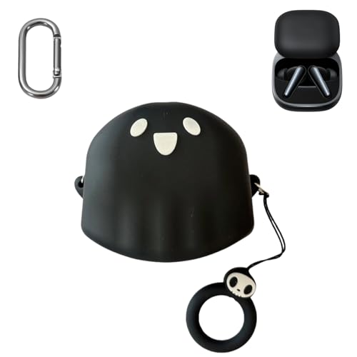 For Anker Soundcore Liberty 5 �P�[�X �J�o�[ �yHUKWIMO�z �J���r�i�t��+�X�g���b�v�t�� �ϏՌ� �h�� �h�o �����[�d�\ �S�ʕی� �L�Y�h�~ Soundcore Liberty 5�Ή� [�u���b�N�t�@���g��]