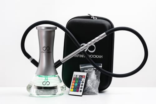 Infinity Hookah(Infi Smoke) - Electric Hookah Device LED Base Remote Rechargeable Portable