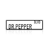 Letrero de metal para decoración de pared Dr.Pepper Blvd, letrero de calle con letra para bar, hogar, hombre, cueva, cafetería, 40,6 x 10,2 cm