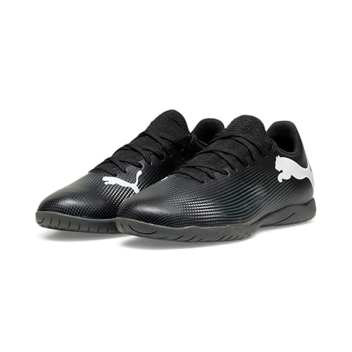 PUMA PUMA Mens Future 7 Play Turf Trainer Soccer Cleats, Mens Black Mens White, 11