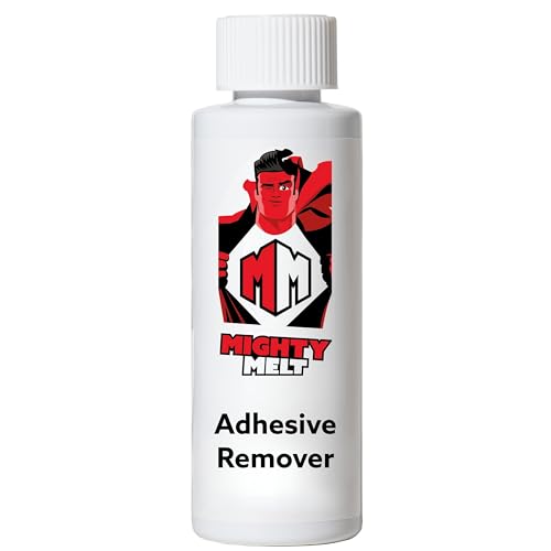 Mighty Melt Adhesive Remover | For Sticky and Gooey Messes | Removes Glue, Stickers, Labels, Tape, Decals Crayons, Wax, Tar & More | Safe for Surfaces | Fresh Citrus Scent (125ml / 4.2oz)