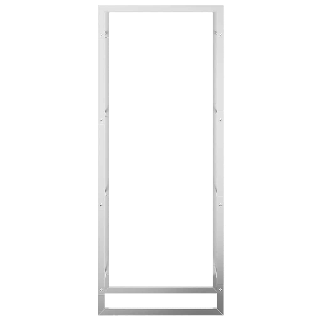 Regał na drewno opałowe ze stali nierdzewnej, 50 x 28 x 132 cm, regał na drewno kominkowe z uchwytem do układania w stos, stojak na drewno kominkowe do salonu, przechowywania drewna i