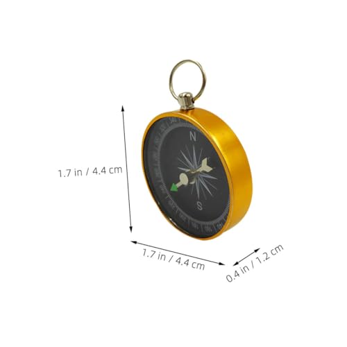 Brújula Mini Portátil con Llavero de Aleación de Aluminio Dorada miniatura 7