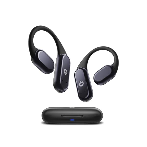 True Wireless Bone Conduction Headphones, OWS Open Ear Earphones with Earhooks, Bluetooth 5.3, Up to 60H Playtime with Case, IP68, AAC/SBC, for Cycling Yoga Workouts