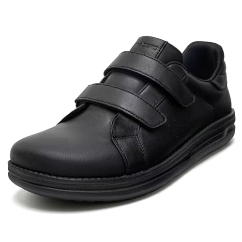 1TAZERO Diabetic-Shoes for Men-Wide Width-Walking with Swollen-Feet - Wide Shoes for Men Comforts Orchopedic Dress Leather Kitchen Nurses Non-Slip Oil-Resistant Shoes Black 10