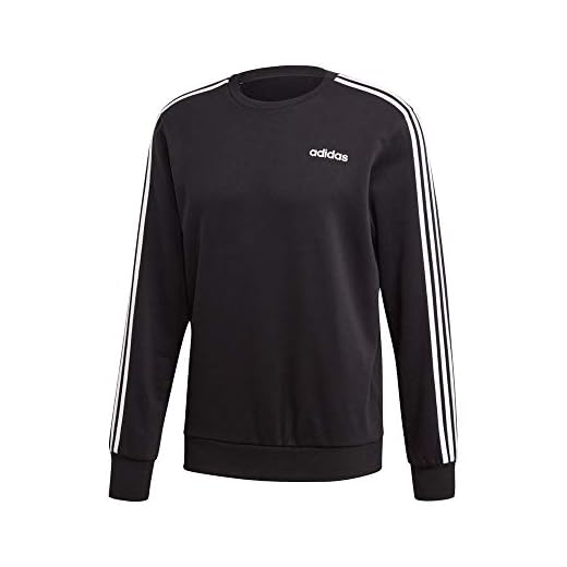 adidas E 3s Crew Ft Sudadera, Hombre, Negro (Black/White), M