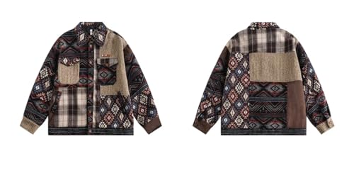 Men's Denim Jacket Male's Patchwork Chinese Style Casual Coat3