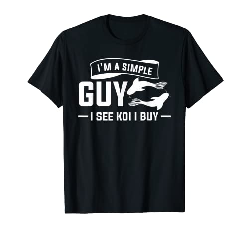 Soy un chico simple que veo Koi compro pescado de carpa japonés Camiseta