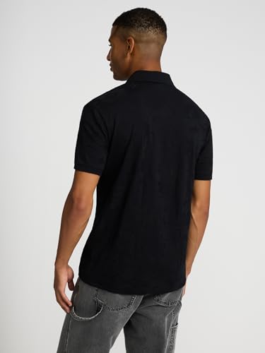 EXPRESS Men’s Floral Jacquard Polo – Short Sleeve Textured Cotton Blend, Casual or Golf Shirt2