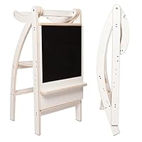 Torre Di Apprendimento Montessori Hlieeosfcn - Con Lavagna E Ripiani Regolabili, Antiribaltamento - Foto 4