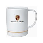 Porsche Crest Coffee Cup Mug, 14 oz., White. 