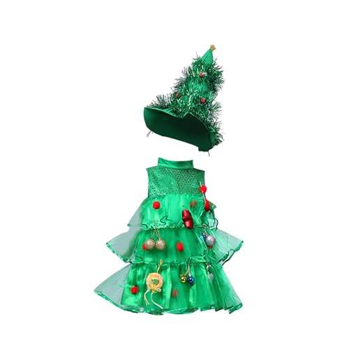 rockible Disfraz de de Navidad para niñas, Ropa, Accesorios para Fotos, Cosplay para Celebraciones, cumpleaños, 130cm