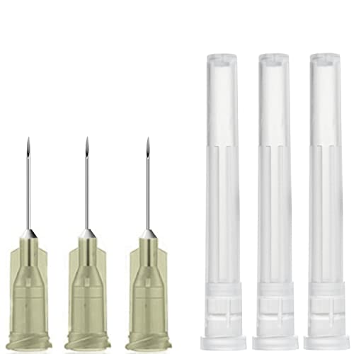 Image of 100 Pack 27Ga 1 /2 Inch Sterile Disposable Injection Needle with Cap for Scientific and Industrial Lab Dispensing Needl Accessories (27Ga)