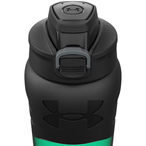 Under Armour 18Oz Grip Water Bottle, Pro Lid Cover, Silicone Body Grip, Shatter Proof, Stain & Odor Resistant, Good For Kids, Vapor Green #TOP3