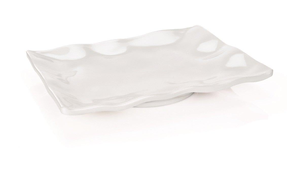 Servierplatte aus Melamin Serie Wave 44x34cm rechteckig gewellt