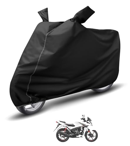 Image of Auto Hub Waterproof Bike Cover Compatible with Hero Ignitor Dustproof, UV Protection Two Wheeler Bike Ignitor Cover - Black