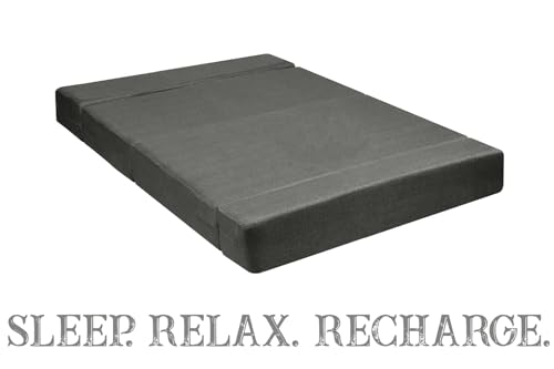 Image of Rosebell Foldable Sofa-Cum-Bed with Ottoman | 3-in-One Foldable Sofa, Lounger & Bed-3x6 Feet One Seater- Perfect for Home & Office -Grey-Color
