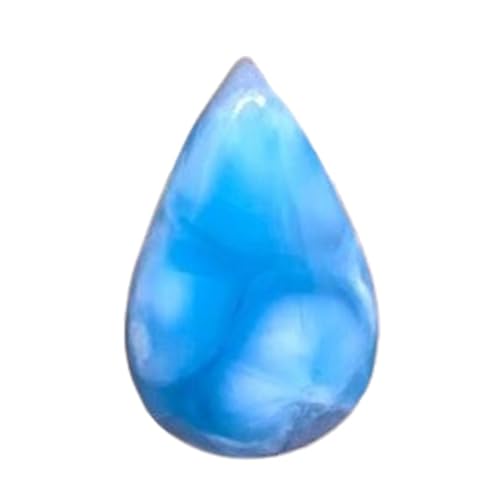 Pierre larimar naturelle poire 26x16x5mm pour bijou artisanal unique