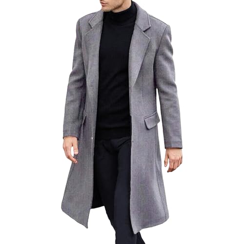 Coupe ajustée manteau long homme thermique contre le froid hiver