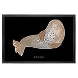 Mr. & Mrs. Panda 60 x 80 Fußmatte Robbe lachend - Geschenk, süße Tiermotive, Schmutzmatte, Türmatte, Fußabtreter, Schmutzfänger, Seehund, Türvorleger, Tiere, Meerestier, Gute Laune, lustige Sprüche