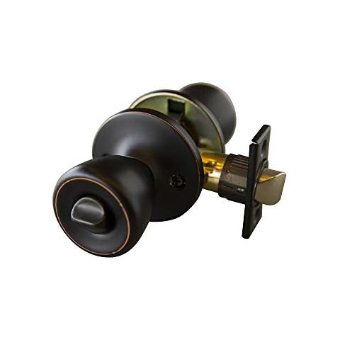 Design House 728725 Terrace 6-Way Universal Privacy Bed and Bath Door Knob Oil Rubbed Bronze Cover