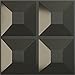 Ekena Millwork 11 7/8"W x 11 7/8"H Swindon EnduraWall Decorative 3D Wall Panel, Gloss Deep Slate (Covers 0.98 Sq. Ft.