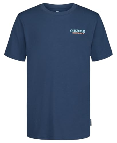 Image of Quiksilver Boys' Short Sleeve Logo Graphic T-Shirt, Soft & Comfortable, Regular Fit