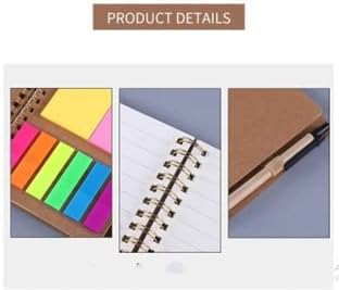 Miniatura 2 de Pack de 4 blocs de notas en espiral con soporte para bolígrafo, cuaderno de papel rayado, notas adhesivas, marcadores de página y fichas de índice