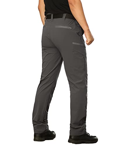 Navekull Men's Quick Dry Outdoor Hiking Pants Lightweight Tactical Pants For Men Summer Stretch Travel Climbing Fishing Pants Military Cargo Work Trousers Grey #TOP2