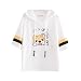 Produktbild Damen Kawaii T-Shirts Niedlich Welpe Bestickter Pullover Kapuzenpullover Top Tees Kurzarm T-Shirt Bluse, weiß, One size