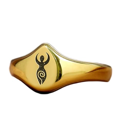 Bague poire wiccan plaqué or : Le bijou cadeau vintage idéal à offrir